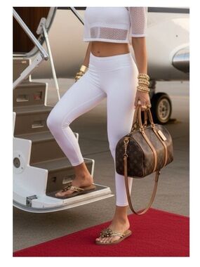 new Coach ❃ Kelby Leather Flower Thong Flat Sandals ❃ Latte Gold Hardware ❃ 8.5M